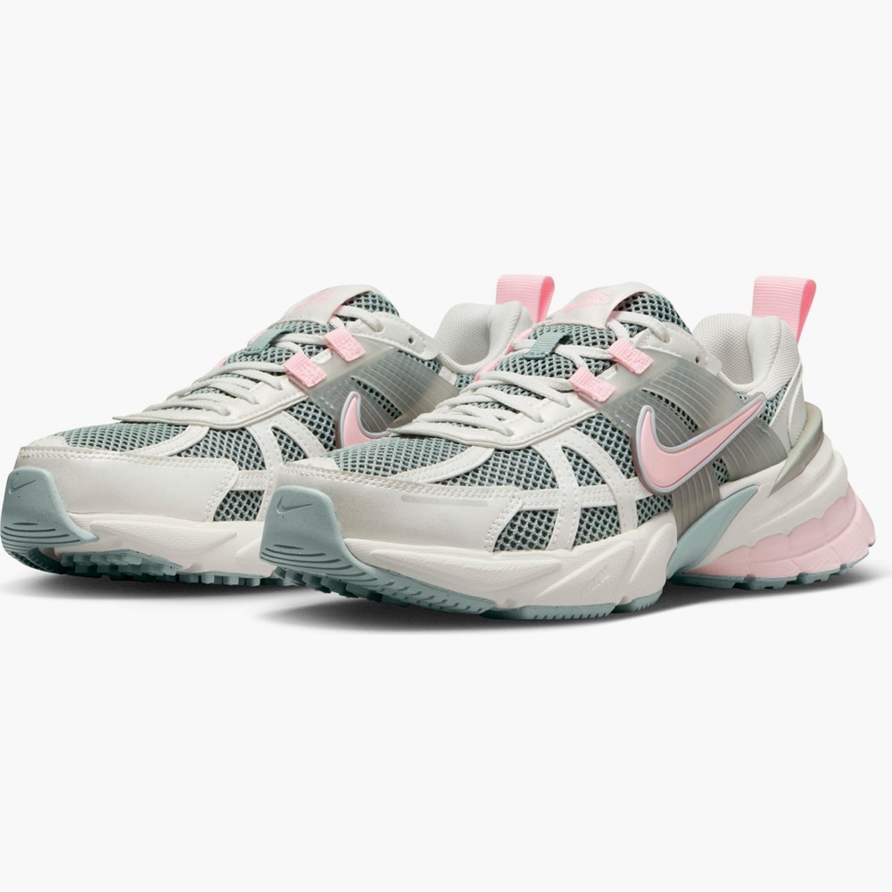Nike V2K Run Sneaker in color “Light Pumice/ Pink” Size 8.5.